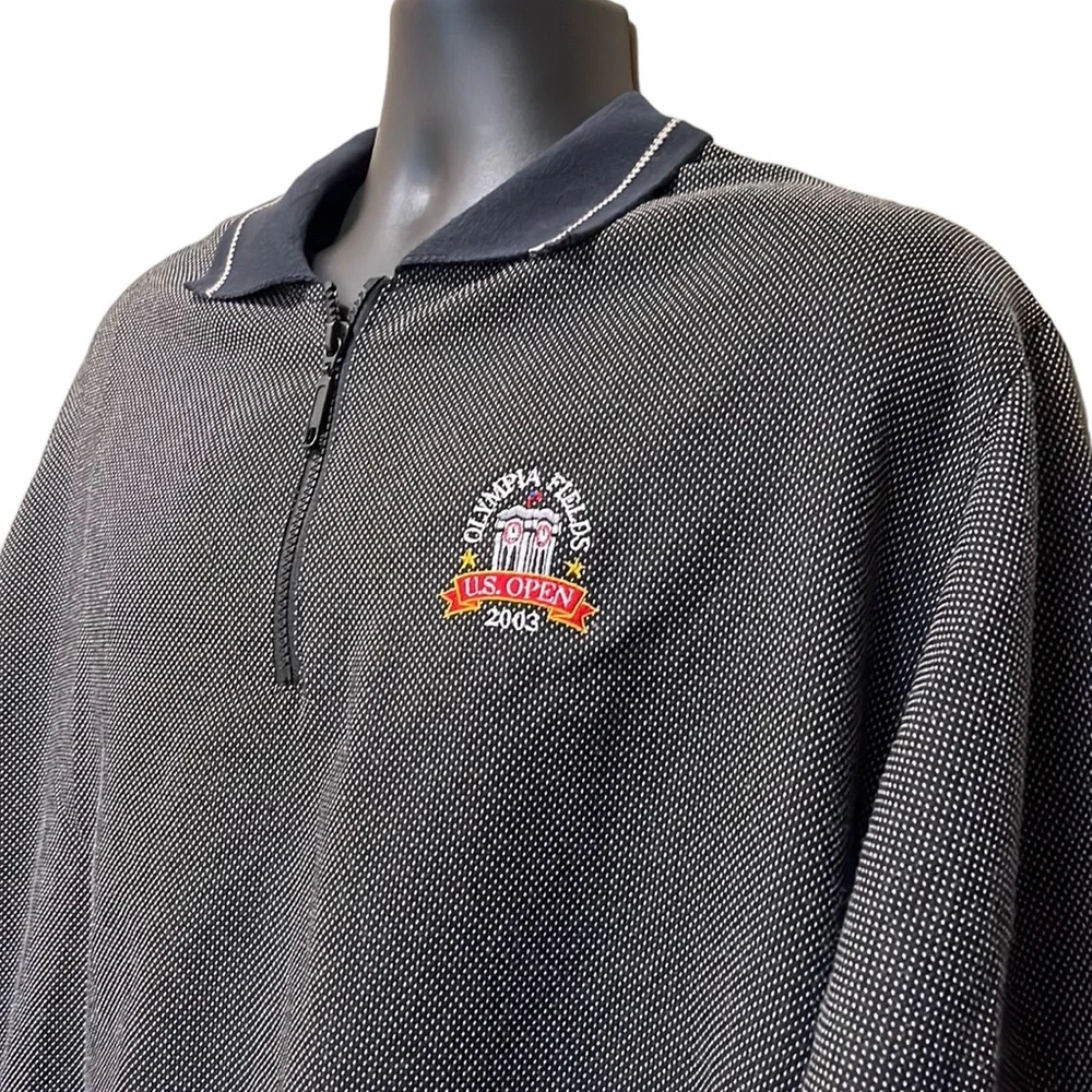 Vtg 2003 Olympia Fields US Golf Open 1/4 Zip Jacket~Sunderland of Scotland~M